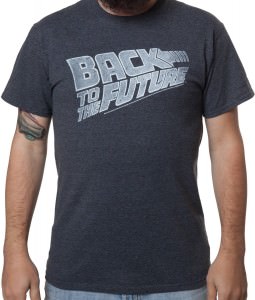 Back To The Future Grey Logo T-Shirt