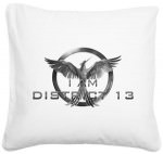 The Hunger Games I am District 13 Pillow With Mockingjay