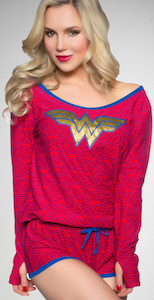 Wonder Woman Logo Long Sleeve Romper