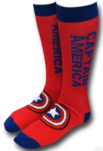 Captain America Red Crew Socks