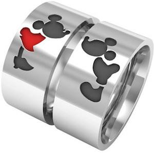 Mickey And Minnie Couples Ring Set