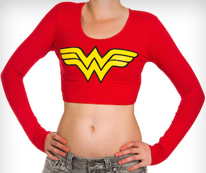 Wonder Woman Logo Crop Top