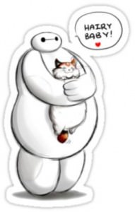 Baymax Hairy Baby Sticker Decal