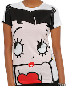 Girls Betty Boop Face T-Shirt