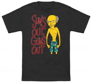 Mr Burns Guns Out T-Shirt