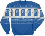 Tardis And Sonic Screwdriver Ugly Christmas Sweater