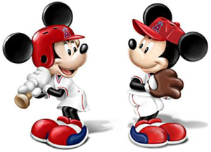 Mickey And Minnie Baseball Salt And Pepper Shakers