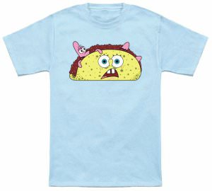 Patrick Star In A Spongebob Taco T-Shirt