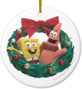 Spongebob And Patrick Christmas Wreath Ornament