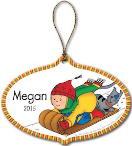 Caillou And Gilbert Personalized Christmas Tree Ornament