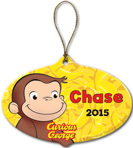Curious George Personalized Christmas Ornament