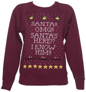 Elf Santa OMG Christmas Sweater