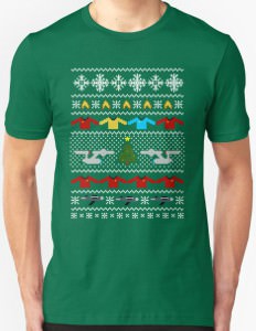 Star Trek Christmas Pattern T-Shirt