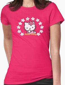 Hello Kitty And Flower T-Shirt