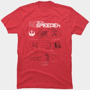Star Wars Rey’s Speeder Blueprint T-Shirt