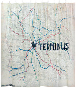 The Walking Dead Terminus Map Shower Curtain