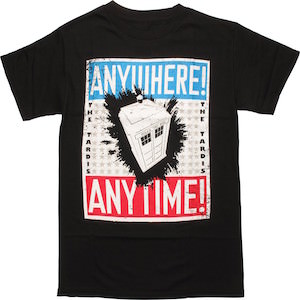 Doctor Who Tardis Anywhere Anytime T-Shirt