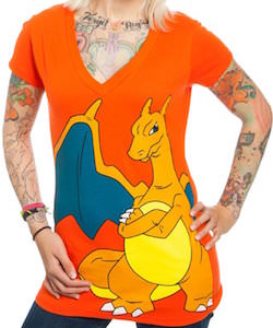Orange Pokemon Charizard Women's T-Shirt