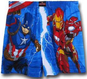 Captain America And Iron Man Boxers Shorts