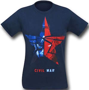 Captain America Civil War Star T-Shirt