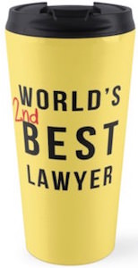 World’s 2nd Best Lawyer Travel Mug