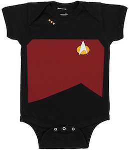 Star Trek Next Generation Uniform Baby Bodysuit