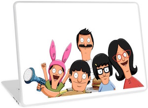 The Bob's Burgers Family Laptop Decal