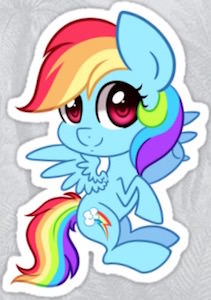 Young Rainbow Dash Sticker