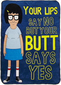 Tina Your Lips So No But Your Butt Says Yes Throw Blanket