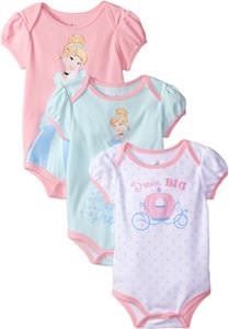 Disney Princess Cinderella Baby Bodysuit Set Of 3