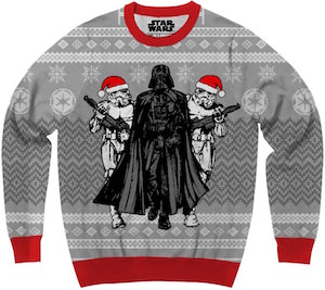 Star Wars Christmas Sweater With Stormtroopers And Darth Vader