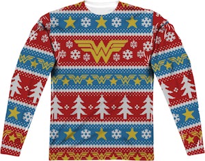 DC Comics Wonder Woman Ugly Christmas Sweater