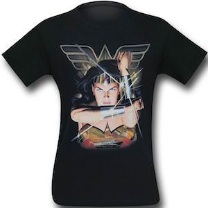 Wonder Woman And Logo Men’s T-Shirt