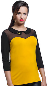 Star Trek Women’s Costume Top With Mesh Panels