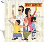 Bob's Burgers Family Shower Curtain