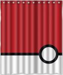 Pokemon Poke Ball Shower Curtain