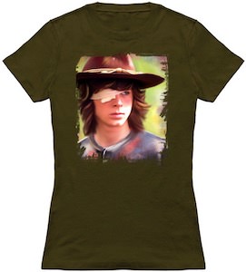 The Walking Dead Carl Grimes Portrait T-Shirt