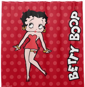 Red Betty Boop Shower Curtain