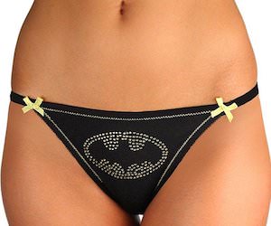 DC Comics Batman Logo Panties With Rhinestone