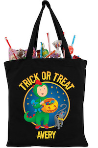 Personalized Caillou Trick Or Treat Bag
