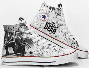 The Walking Dead Rick And Daryl High Top Sneakers