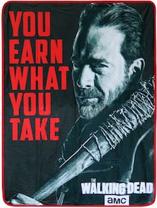 The Walking Dead Negan Earn What You Take Blanket