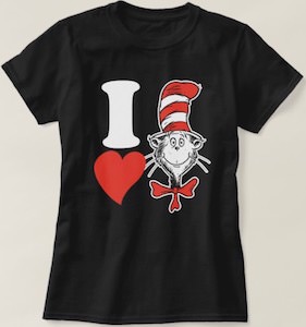 Dr. Seuss I Love The Cat In The Hat T-Shirt