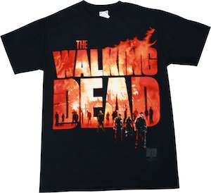 Burning The Walking Dead Logo T-Shirt