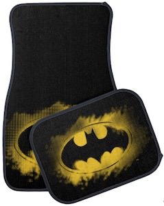 Smudged Batman Logo Car Floor Mats