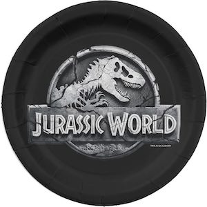 Jurassic World Logo Paper Plates