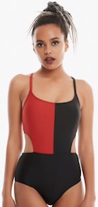 Women’s Red And Black Harley Quinn Swimsuit