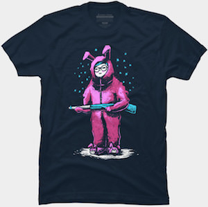 A Christmas Story Bunny With Gun T-Shirt