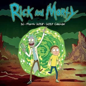 2019 Rick And Morty Wall Calendar