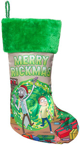 Green Rick And Morty Christmas Stocking